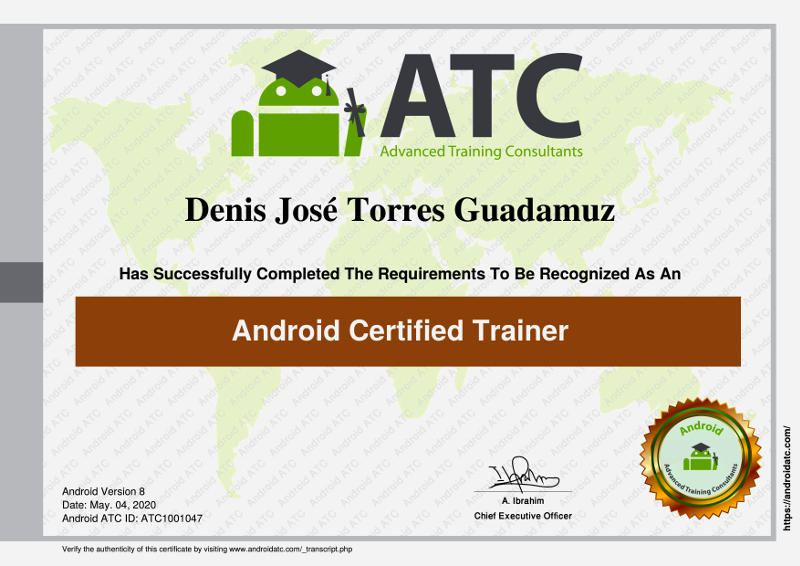 ANDROID CERTIFIED TRAINER