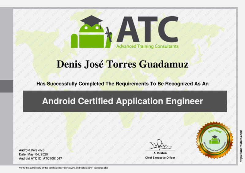 ANDROID CERTIFIED APPLICATION ENGINEER